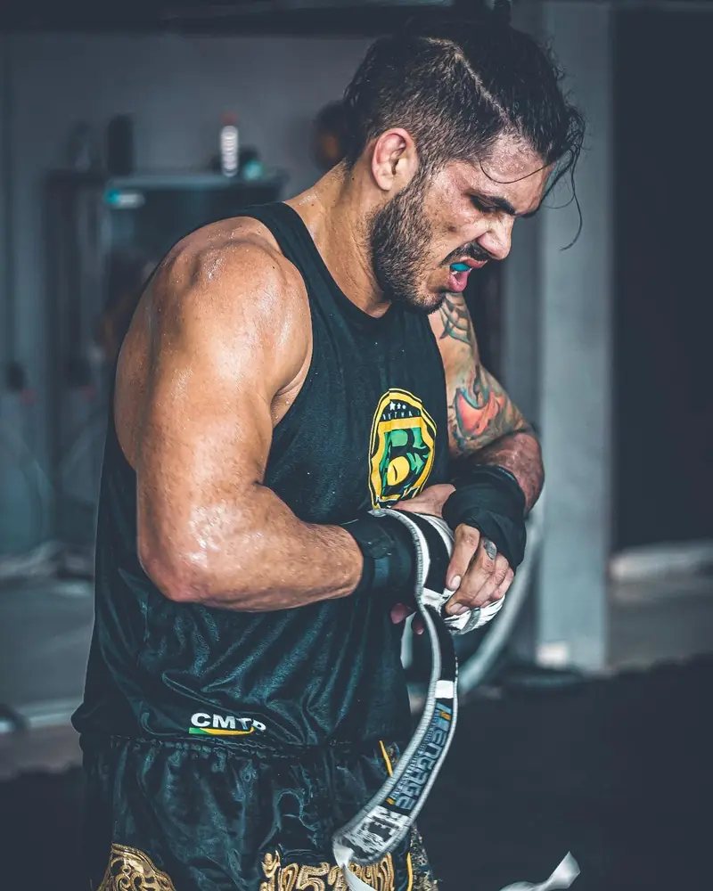 Kevem focused during training