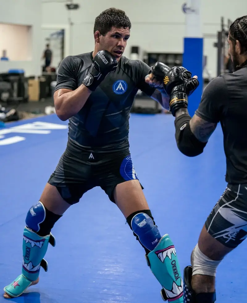 Kevem in his stance during sparring