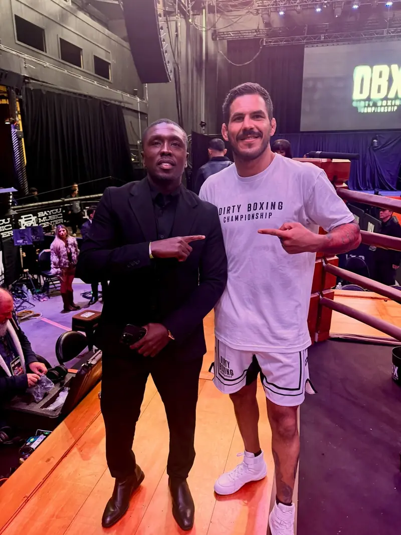 Kevem with a guest at the DBX arena
