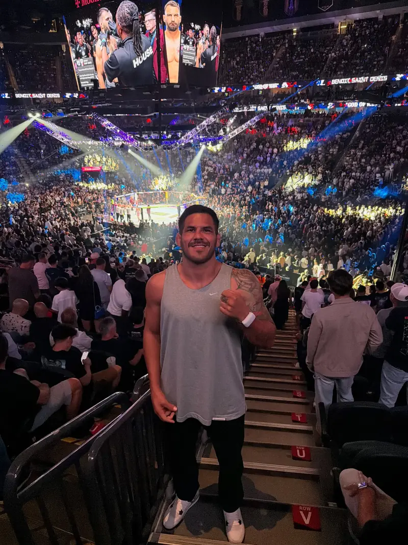 Kevem in the crowd at a big fight night