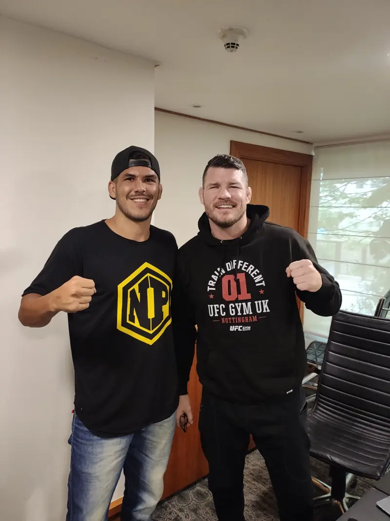 Kevem with a guest at the event hotel
