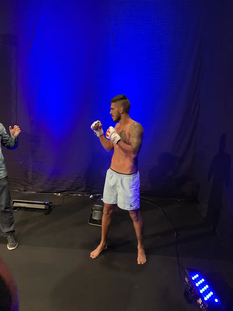 Kevem at the pre-fight photo shoot